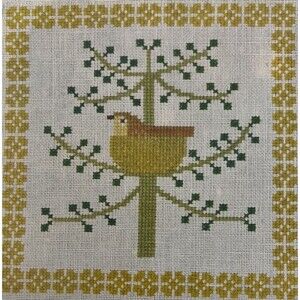 Vintage Danish Embroidery Flower Designs SUMMER BIRD Embroidery Pattern 5x5